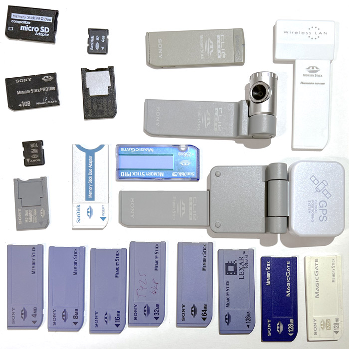 A large varierty of Memory Sticks